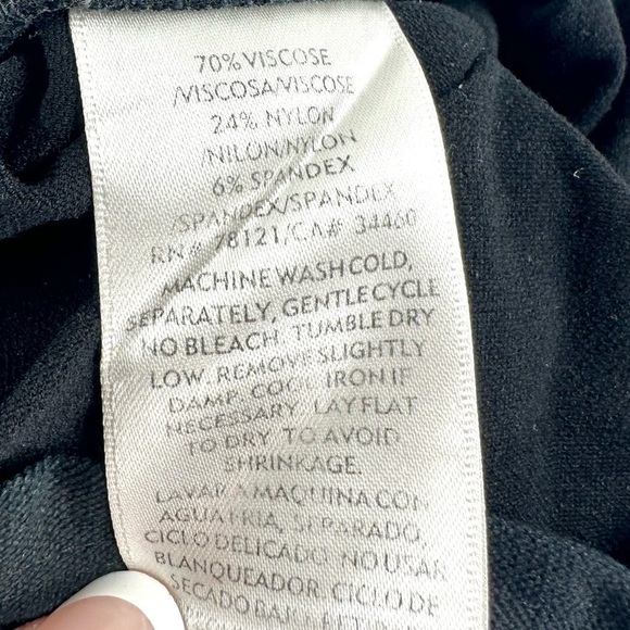 Eileen Fisher System Washable Stretch Crepe Straight Pants Sz S Black Pull On - Picture 6 of 10